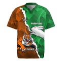 Custom Rabbitohs And Tigers Rugby Jersey Together Dynamic Style