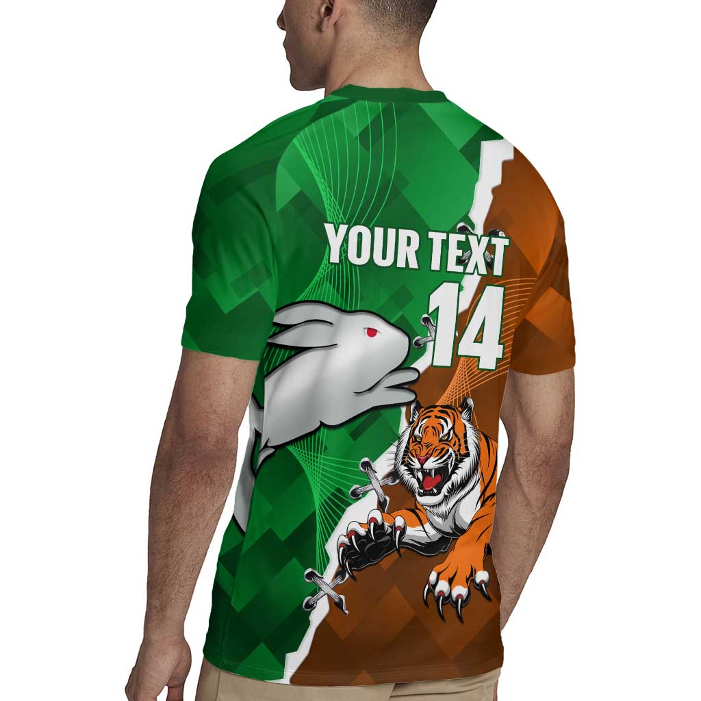 Custom Rabbitohs And Tigers Rugby Jersey Together Dynamic Style