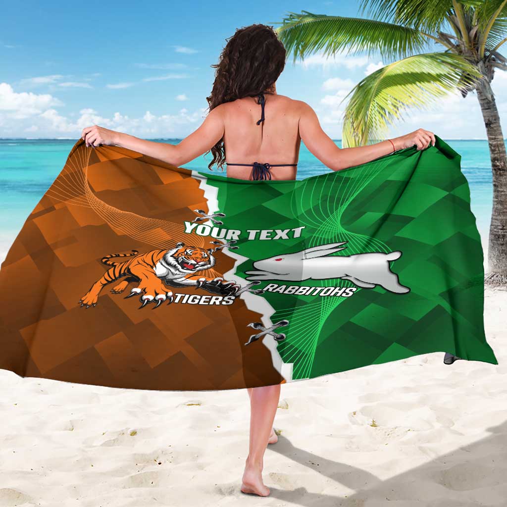 Custom Rabbitohs And Tigers Sarong Together Dynamic Style