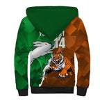 Custom Rabbitohs And Tigers Sherpa Hoodie Together Dynamic Style
