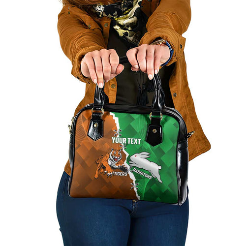 Custom Rabbitohs And Tigers Shoulder Handbag Together Dynamic Style