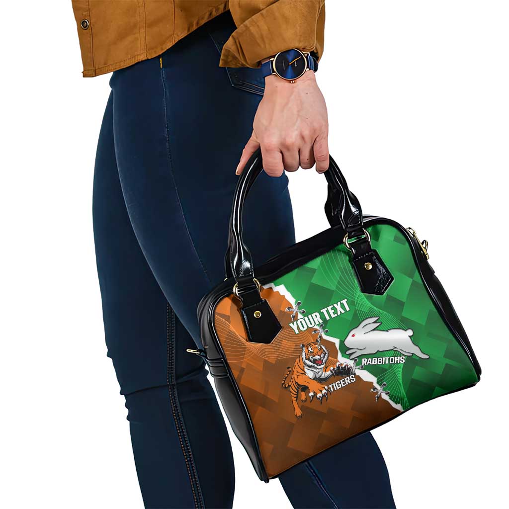 Custom Rabbitohs And Tigers Shoulder Handbag Together Dynamic Style