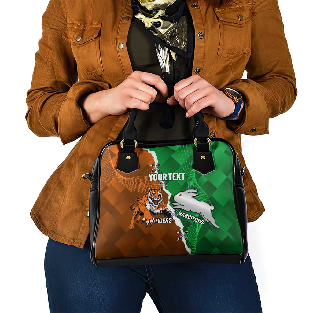 Custom Rabbitohs And Tigers Shoulder Handbag Together Dynamic Style