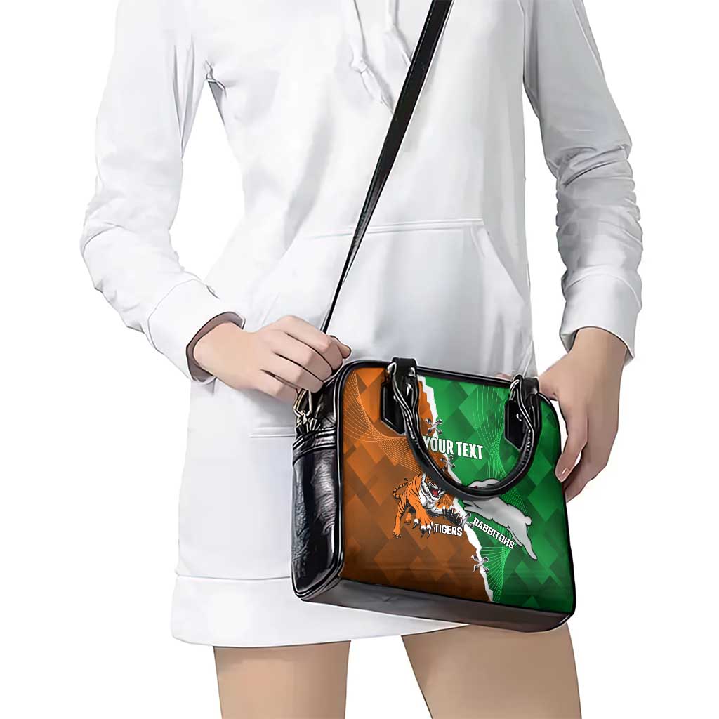 Custom Rabbitohs And Tigers Shoulder Handbag Together Dynamic Style
