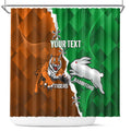 Custom Rabbitohs And Tigers Shower Curtain Together Dynamic Style