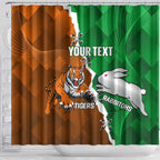 Custom Rabbitohs And Tigers Shower Curtain Together Dynamic Style