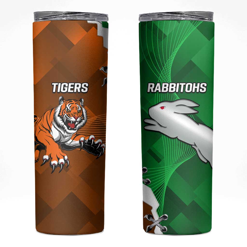 Rabbitohs And Tigers Skinny Tumbler Together Dynamic Style