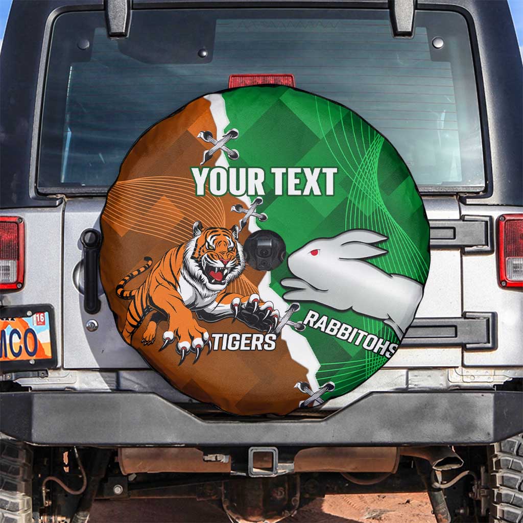 Custom Rabbitohs And Tigers Spare Tire Cover Together Dynamic Style