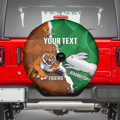 Custom Rabbitohs And Tigers Spare Tire Cover Together Dynamic Style