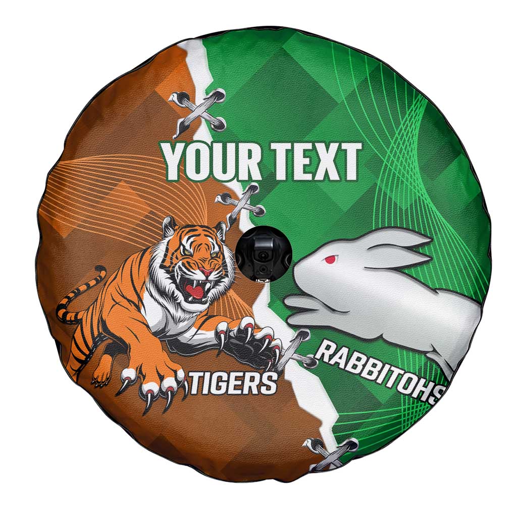Custom Rabbitohs And Tigers Spare Tire Cover Together Dynamic Style
