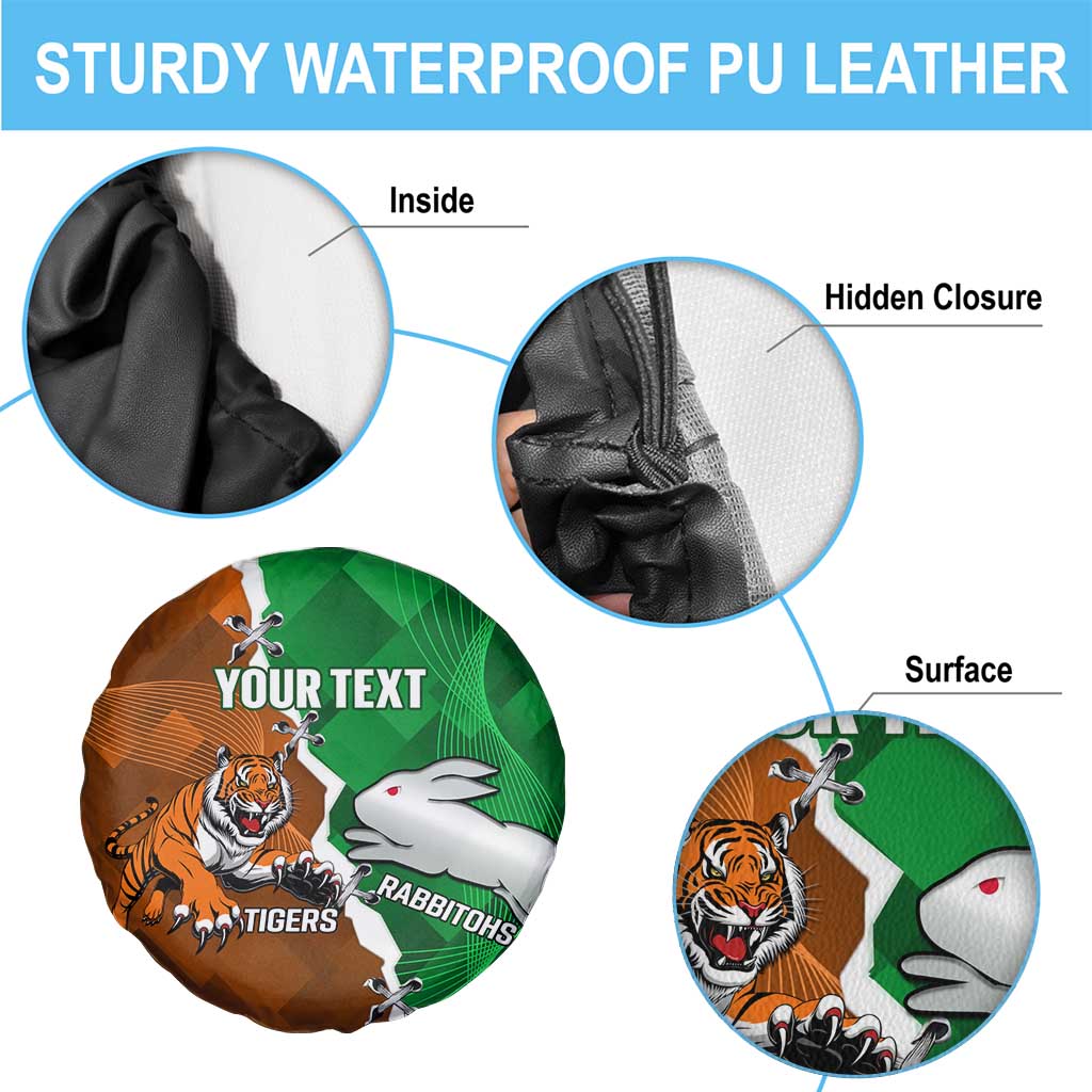 Custom Rabbitohs And Tigers Spare Tire Cover Together Dynamic Style