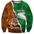 Custom Rabbitohs And Tigers Sweatshirt Together Dynamic Style