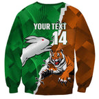 Custom Rabbitohs And Tigers Sweatshirt Together Dynamic Style