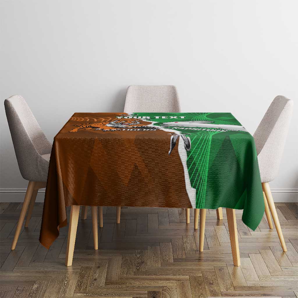 Custom Rabbitohs And Tigers Tablecloth Together Dynamic Style