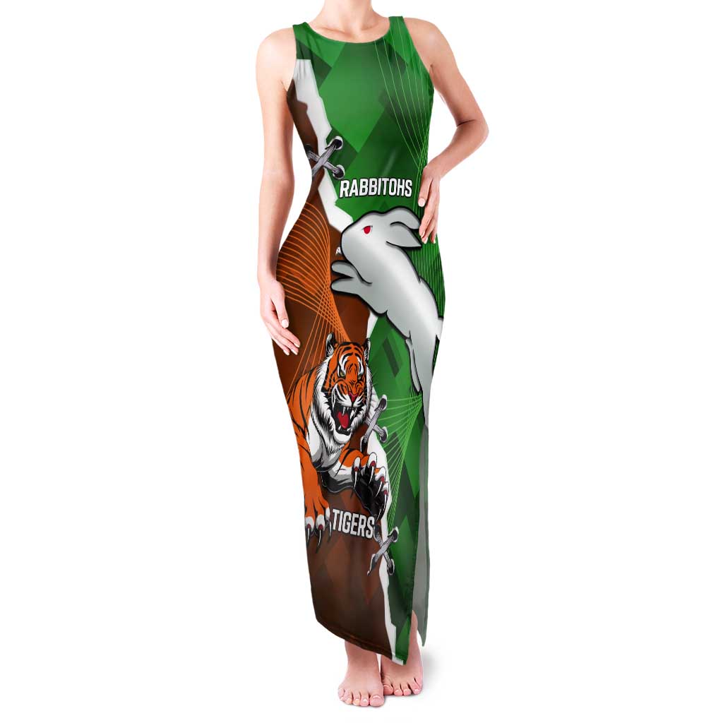 Custom Rabbitohs And Tigers Tank Maxi Dress Together Dynamic Style