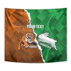 Custom Rabbitohs And Tigers Tapestry Together Dynamic Style