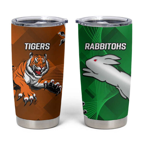 Rabbitohs And Tigers Tumbler Cup Together Dynamic Style