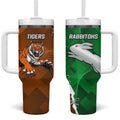Rabbitohs And Tigers Tumbler With Handle Together Dynamic Style