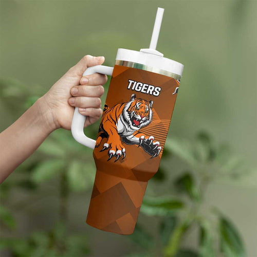 Rabbitohs And Tigers Tumbler With Handle Together Dynamic Style