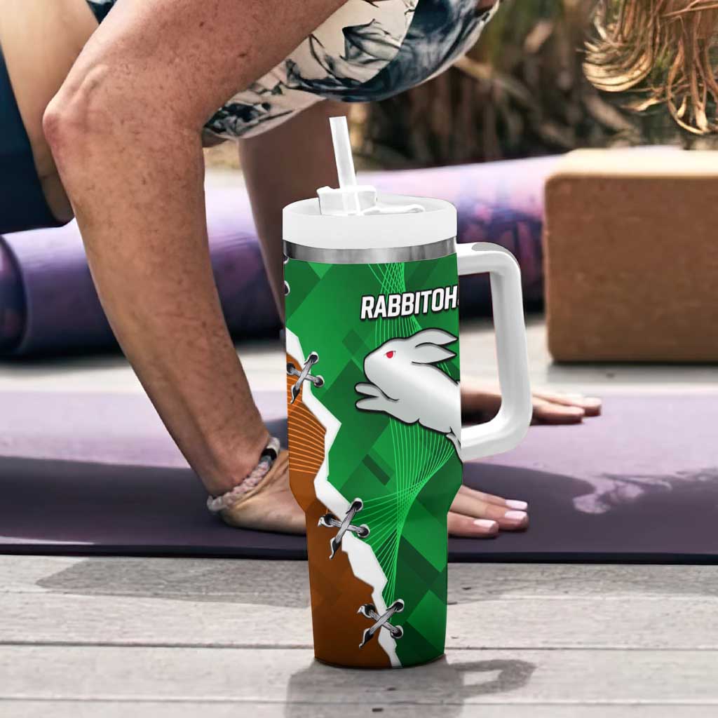 Rabbitohs And Tigers Tumbler With Handle Together Dynamic Style