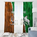 Custom Rabbitohs And Tigers Window Curtain Together Dynamic Style