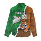 Custom Rabbitohs And Tigers Women Casual Shirt Together Dynamic Style