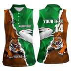 Custom Rabbitohs And Tigers Women Sleeveless Polo Shirt Together Dynamic Style