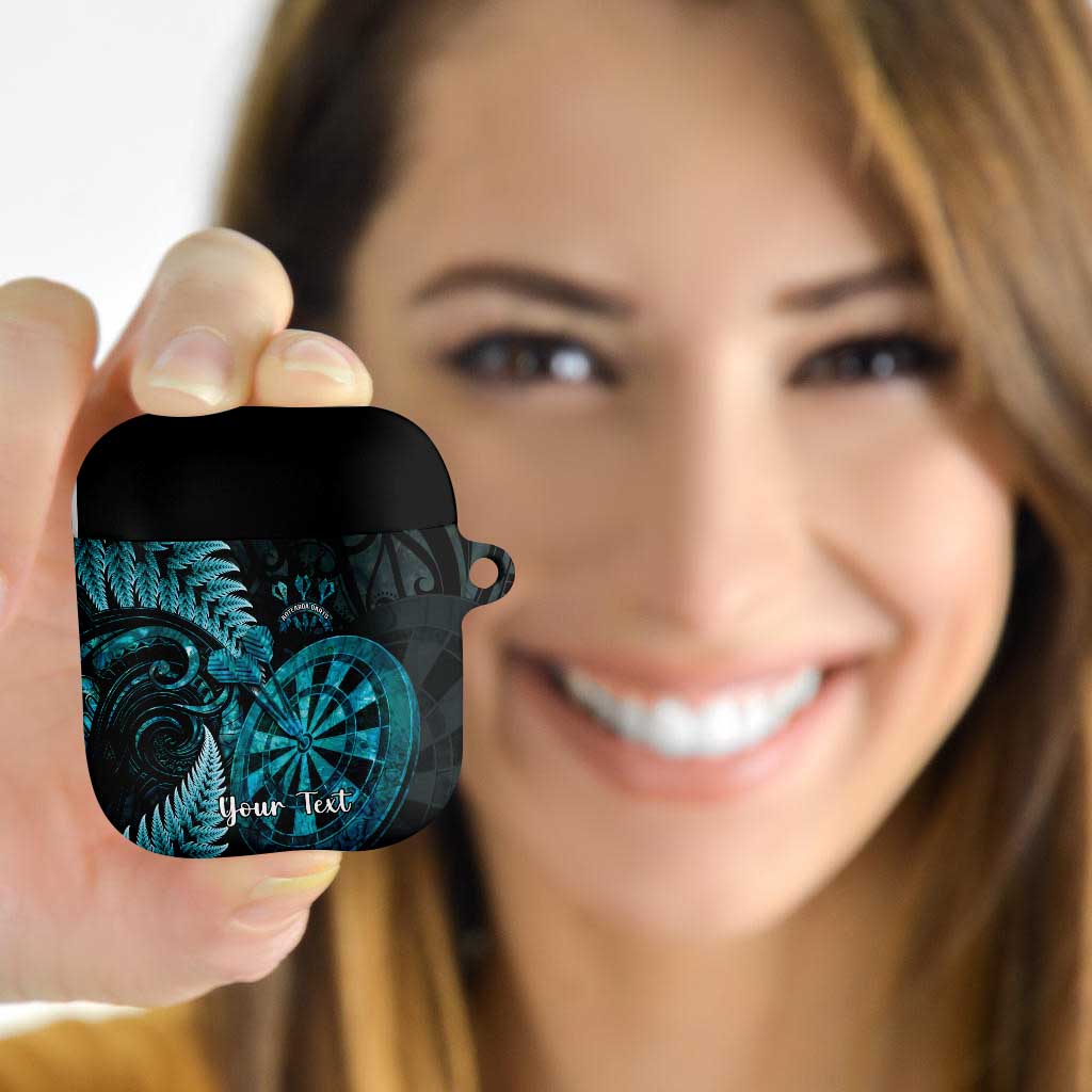 Personalised New Zealand Darts AirPods Case Happiness Is A Tight Threesome Maori Paua Shell - Aussie Hoodie