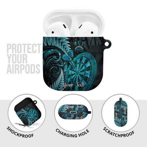Personalised New Zealand Darts AirPods Case Happiness Is A Tight Threesome Maori Paua Shell - Aussie Hoodie