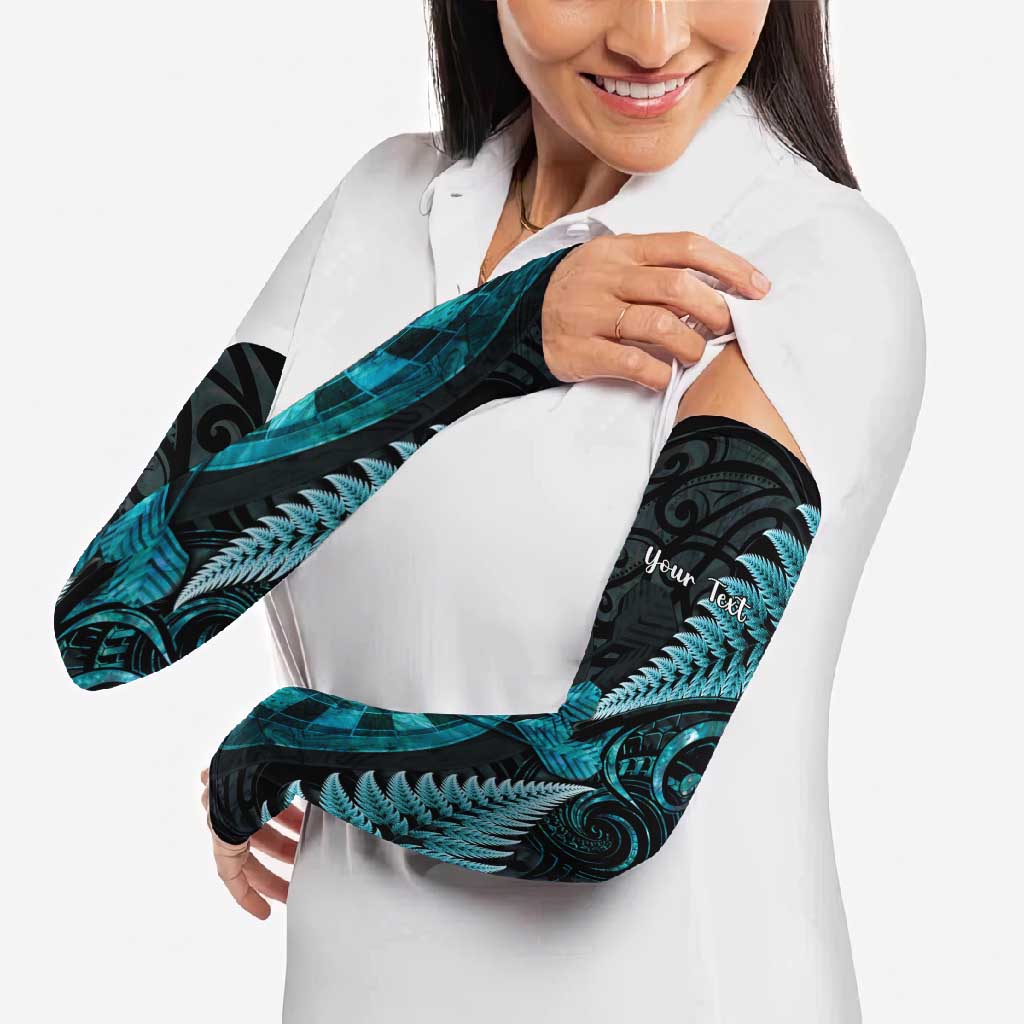 Personalised New Zealand Darts Arm Sleeves Happiness Is A Tight Threesome Maori Paua Shell - Aussie Hoodie