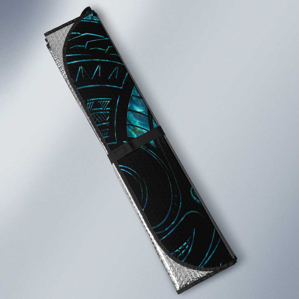Personalised New Zealand Darts Auto Sun Shade Happiness Is A Tight Threesome Maori Paua Shell - Aussie Hoodie