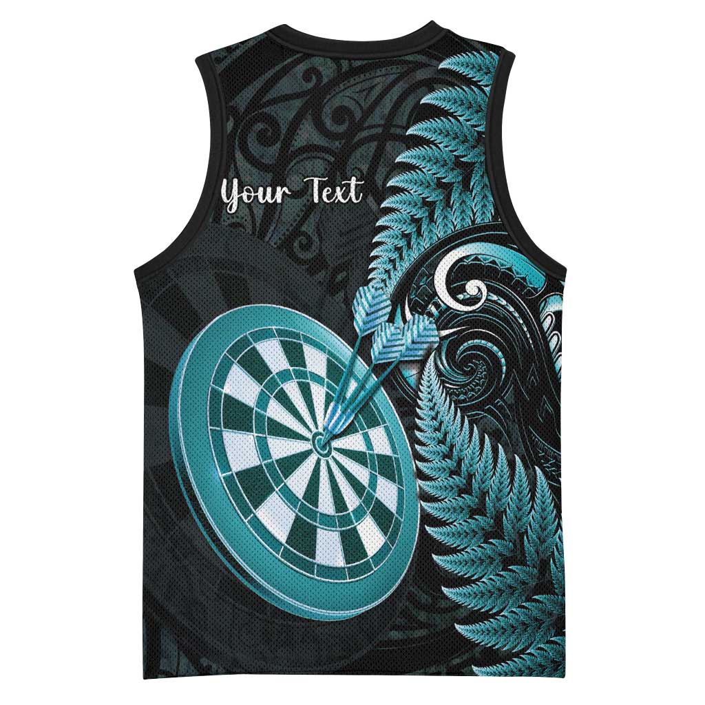 Personalised New Zealand Darts Basketball Jersey Happiness Is A Tight Threesome Maori Paua Shell - Aussie Hoodie