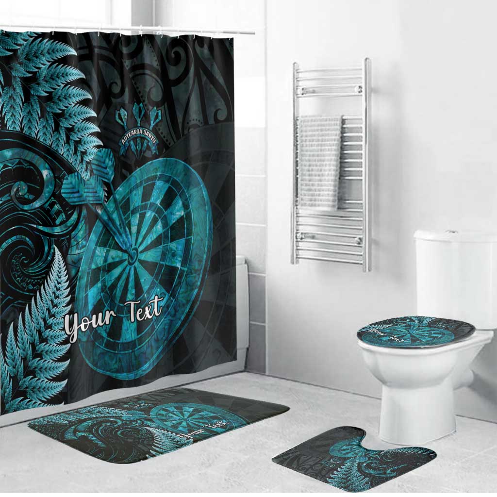 Personalised New Zealand Darts Bathroom Set Happiness Is A Tight Threesome Maori Paua Shell - Aussie Hoodie