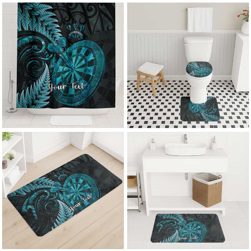 Personalised New Zealand Darts Bathroom Set Happiness Is A Tight Threesome Maori Paua Shell - Aussie Hoodie