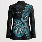 Personalised New Zealand Darts Blazer Happiness Is A Tight Threesome Maori Paua Shell - Aussie Hoodie