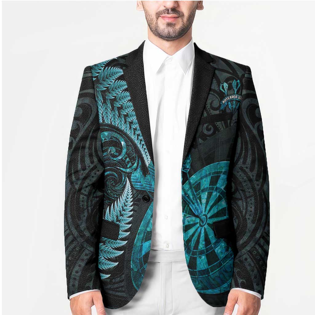 Personalised New Zealand Darts Blazer Happiness Is A Tight Threesome Maori Paua Shell - Aussie Hoodie
