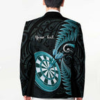 Personalised New Zealand Darts Blazer Happiness Is A Tight Threesome Maori Paua Shell - Aussie Hoodie
