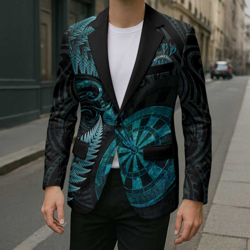 Personalised New Zealand Darts Blazer Happiness Is A Tight Threesome Maori Paua Shell - Aussie Hoodie