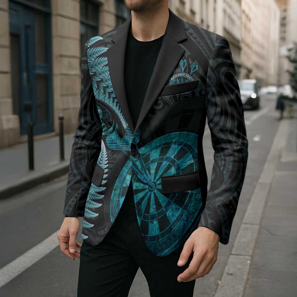 Personalised New Zealand Darts Blazer Happiness Is A Tight Threesome Maori Paua Shell - Aussie Hoodie