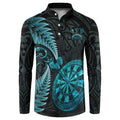 Personalised New Zealand Darts Button Sweatshirt Happiness Is A Tight Threesome Maori Paua Shell