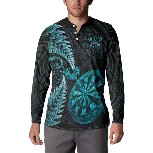 Personalised New Zealand Darts Button Sweatshirt Happiness Is A Tight Threesome Maori Paua Shell
