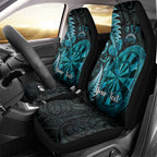 Personalised New Zealand Darts Car Seat Cover Happiness Is A Tight Threesome Maori Paua Shell