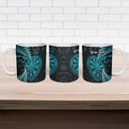 Personalised New Zealand Darts Ceramic Mug Happiness Is A Tight Threesome Maori Paua Shell - Aussie Hoodie