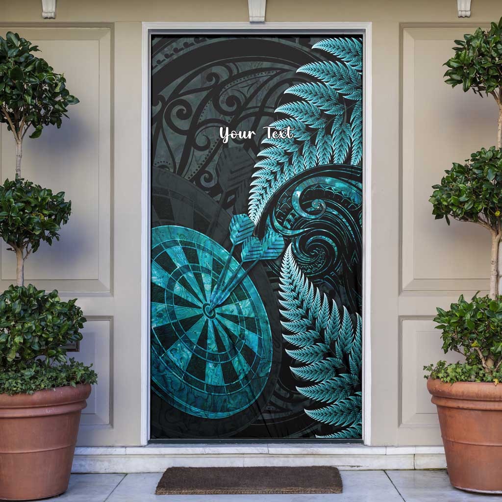 Personalised New Zealand Darts Door Cover Happiness Is A Tight Threesome Maori Paua Shell - Aussie Hoodie