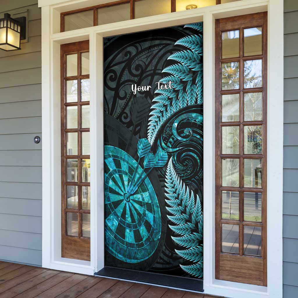 Personalised New Zealand Darts Door Cover Happiness Is A Tight Threesome Maori Paua Shell - Aussie Hoodie