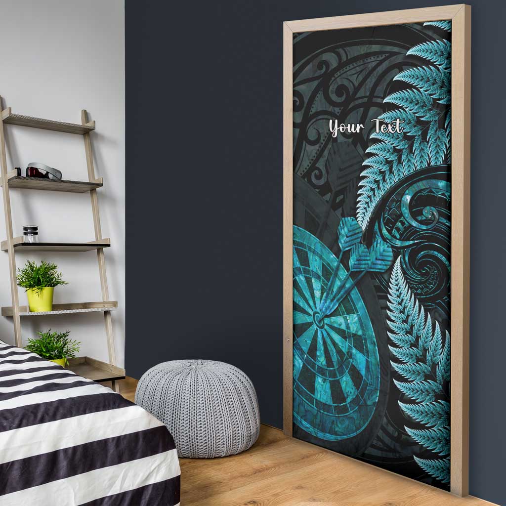 Personalised New Zealand Darts Door Cover Happiness Is A Tight Threesome Maori Paua Shell - Aussie Hoodie