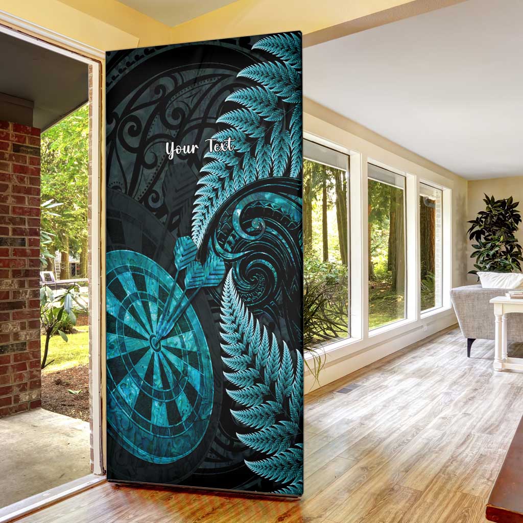 Personalised New Zealand Darts Door Cover Happiness Is A Tight Threesome Maori Paua Shell - Aussie Hoodie