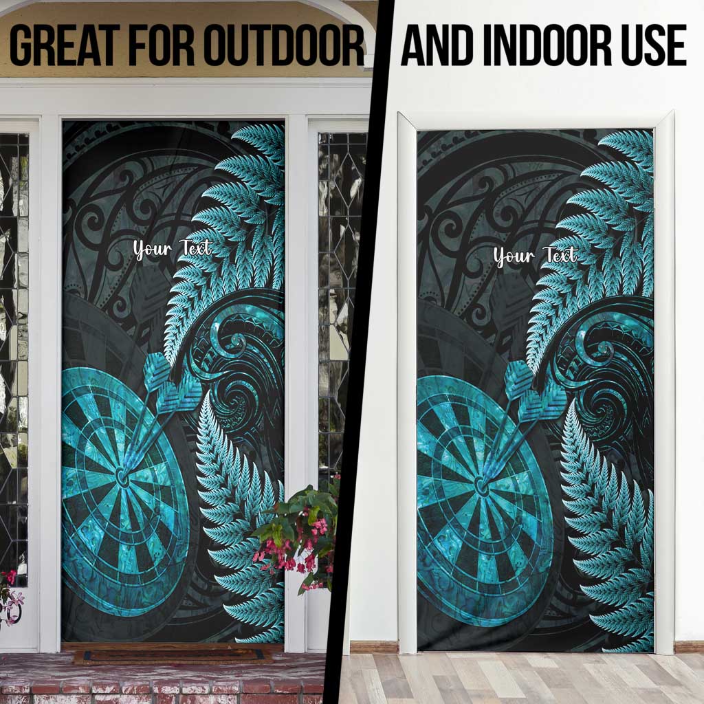 Personalised New Zealand Darts Door Cover Happiness Is A Tight Threesome Maori Paua Shell - Aussie Hoodie
