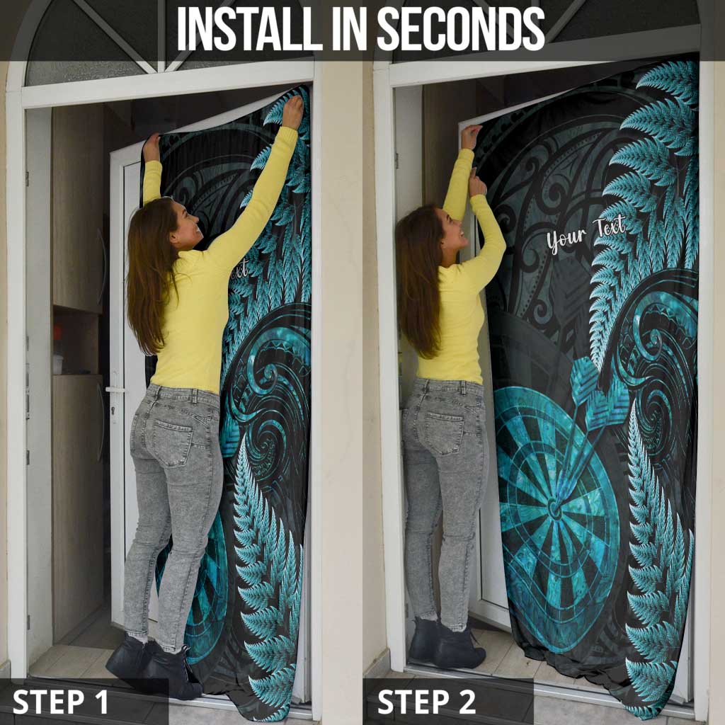Personalised New Zealand Darts Door Cover Happiness Is A Tight Threesome Maori Paua Shell - Aussie Hoodie