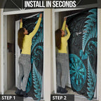 Personalised New Zealand Darts Door Cover Happiness Is A Tight Threesome Maori Paua Shell - Aussie Hoodie